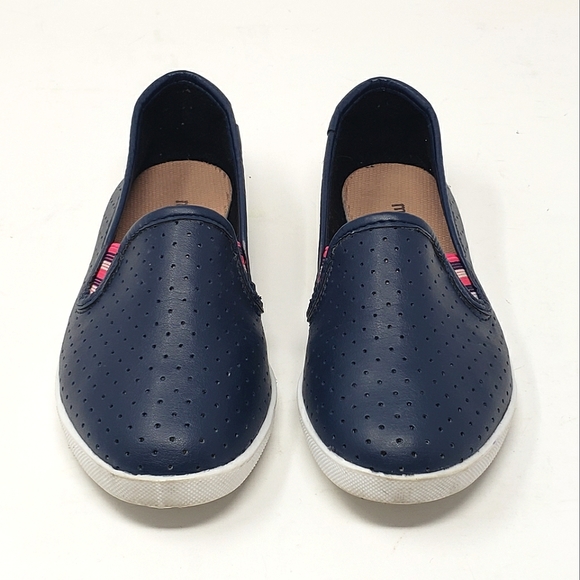 Molekinha Girls Slip On Shoes Size 11.5 Navy Blue White Soles Magenta Brazilian - Picture 9 of 11